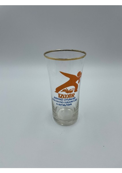 Antika 1971 Tarihli 2'li Rakı Bardağı Seti - Sen ve Ben , Izmir Akdeniz Oyunları
