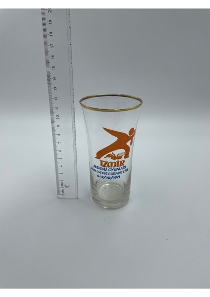 Antika 1971 Tarihli 2'li Rakı Bardağı Seti - Sen ve Ben , Izmir Akdeniz Oyunları fiyatları