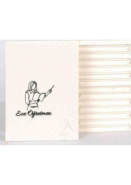 Öğretmenler Günü Hediyesi Baskılı Kanvas Defter