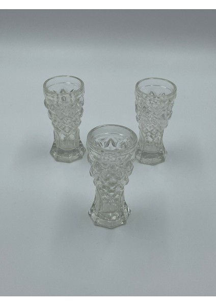 Kristal Cam Likör Bardağı 2'li Set , Sen Ben , Eski Dönem Ürünü, Vintage Likör Bardağı