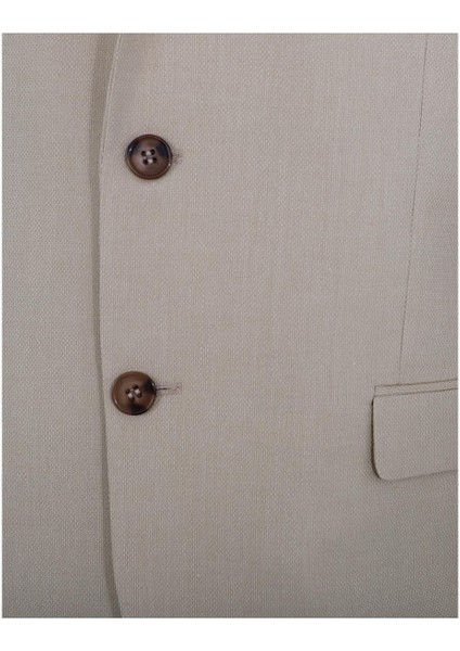 Bej Comfort Fit 6 Drop Takım Elbise