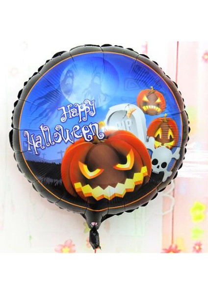 Toptan Bulurum Happy Halloween Balkabağı Folyo Balon 18 Inç