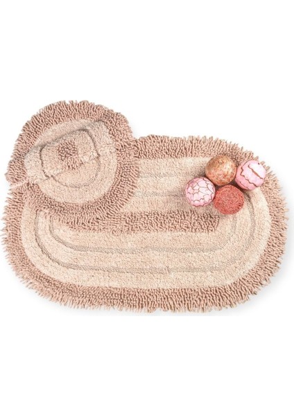 Tafting 2'li Banyo Paspasi Halisi Pelus Hall Klozet Takimi Ebatlar 50 x 60 cm - 60 x 100 cm fırsatları