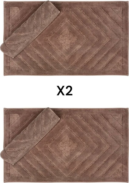 2'li Banyo Paspasi 4'lü Set Halisi Pelus Hall Klozet Takimi Ebatlar 50 x 60 cm - 60 x 100 cm