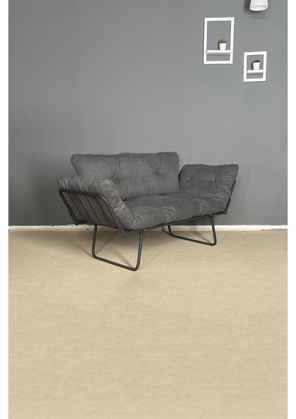 Katlanır Yataklı Ikili Kanepe | Mekanizmalı Çekyat Koltuk | Açılır Kollar & Fonksiyonel Tasarım | Modern, | Füme fiyatları