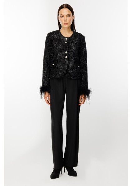 Kolları Tüylü Kapak Cepli Ceket fırsatları