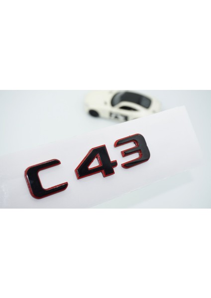 C 43 Bagaj Kırmızı Siyah Abs Yazı Logo Benz Ile Uyumlu