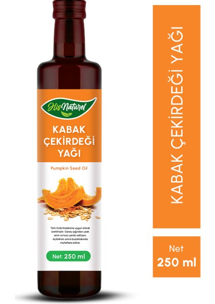 Saf Doğal Soğuk Sıkım Kabak Çekirdeği Yağı 250 ml