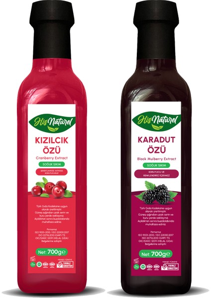 Karadut 700 gr & Kızılcık Özü 700 gr