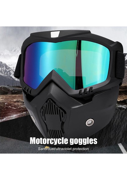 Rüzgar Geçirmez Hd Motosiklet ve Kar Kayak Spor Gözlük Motokros Yaz Uv Koruma Gümüş Mavi modelleri