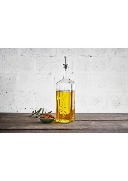 Homemade Metal Tıpalı Yağlık & Sirkelik, Şeffaf, 1 Litre