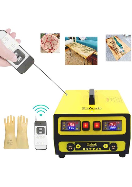 Lichtenberg, Ahşap Yakma Makinesi, Spark Pro, Uzaktan Kumandalı, izole Eldiven,