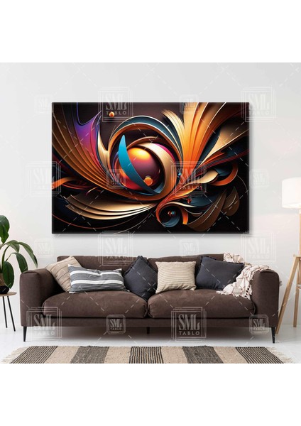 Abstract Kompozisyon Modern Ev Dekoru Soyut Kanvas Tablo