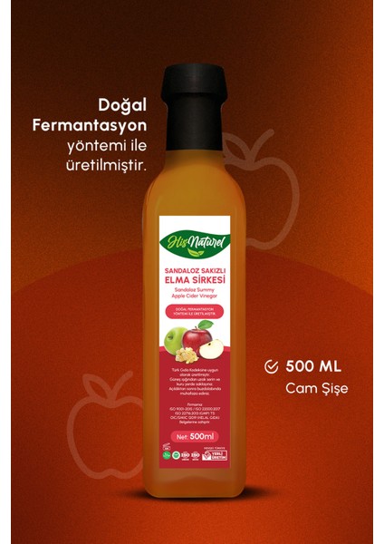 Sandaloz Sakızlı Yeşil Elma Ananas Alıç Sirkesi İçilebilir Doğal 3'lü Set 3 x 500 ml modelleri