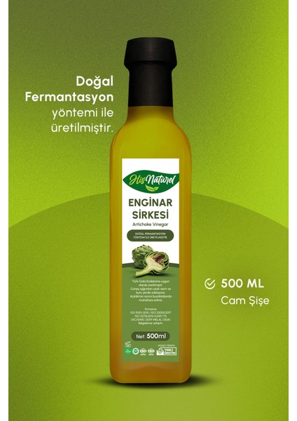 Enginar Ananas Elma Sirkesi İçilebilir Doğal 3'lü Set 3 x 500 ml