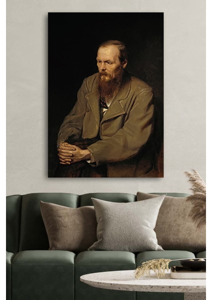 Hd Baskı Kanvas Tablo Baskılı Dekoratif Yağlıboya Dostoyevski Portre Ev Ofis Otel Dekor Hediyelik Tablo