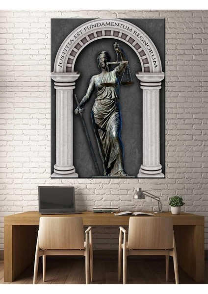 Hukuk Bürosu Tabloları, Adalet Tanrıçası Themis Silver HKK15