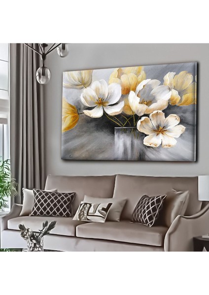 Dekoratif Tablonuz Dekoratif Modern Şık Çiçek Hd Baskı Kanvas Tablo E5
