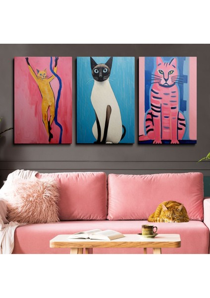 3'lü Set Kanvas Duvar Tablosu Canvas Tablo Boho Klasik Modern Eu 190