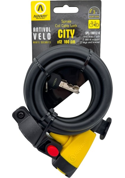AUVRAY Spiral Anahtarlı Kilit 180 cm