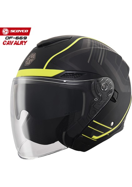Yarım Motosiklet Kaskı Of 669 Cavalry