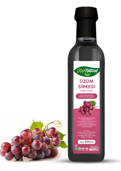 Organik Yıllanmış Üzüm Sirkesi Doğal Fermantasyon 500 ml modelleri