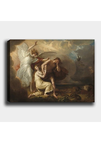 Benjamin West-Adem ve Havva'nın Cennetten Kovulması, 1791 Hd Baskı Kanvas Tablo SB-80221
