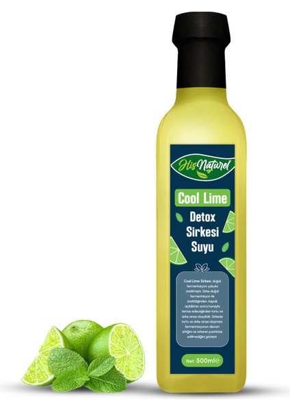 Doğal Detox Cool Lime Özü Sirkesi 500 ml
