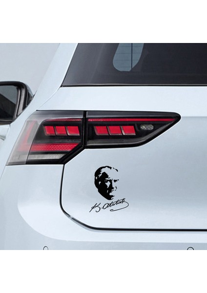 Atatürk İmza Sticker - Atatürk Sticker - Oto Sticker - Araba Sticker - Araç Sticker