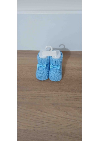 Triko Fiyonklu Bebek Patik