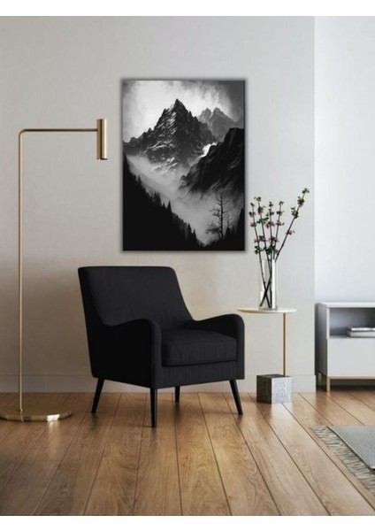 Manzara Tablo Salon Oturma Odası Dağlar Dekoratif Dijital Baskı Hd Baskı Kanvas Tablo