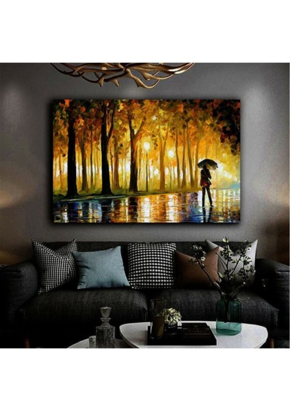 Harikabirev Yağlı Boya Görünümlü Soyut Tablo Premium Kalite Dekoratif Hd Baskı Kanvas Tablo N5