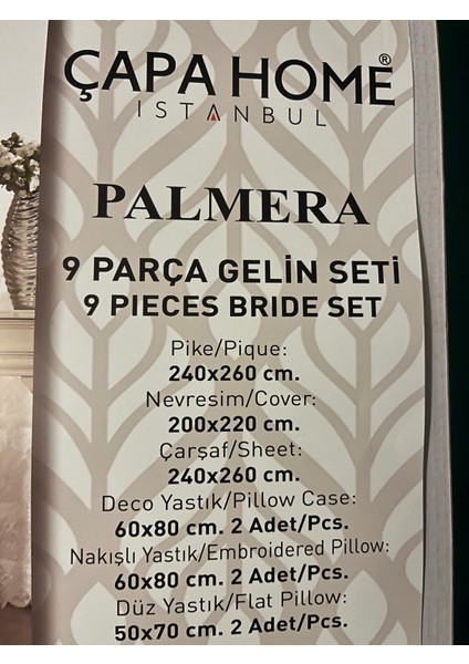 9 Parça Gelin Seti Yatak Örtüsü Nakışlı Nevresim Çarşaf 6 Yastık indirimleri