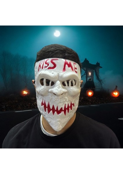 Vıp Halloween Mask Vıp Cadılar Bayramı Kıss Me Korku Maskesi Parti Maskesi The Mask
