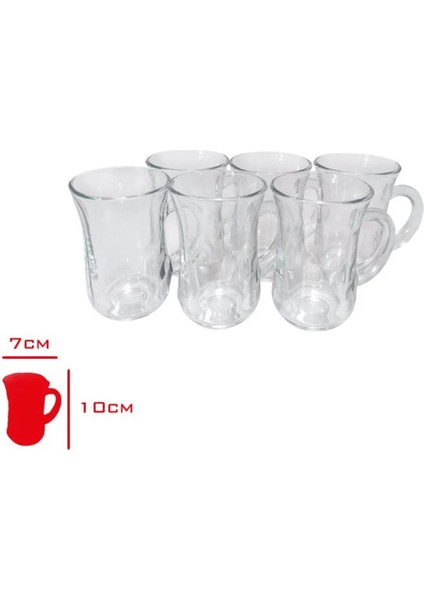 Bardak Kulplu 6 Li Istikane Mug TURK-81674