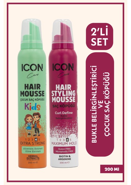 Saç Şekillendirici Köpük For Kids - Köpük Curl 2'li Set