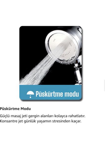 Kireç Önleyici,filtreli ve Masaj Özellikli Duş Takımı