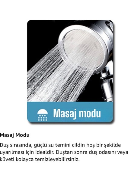 Kireç Önleyici,filtreli ve Masaj Özellikli Duş Takımı