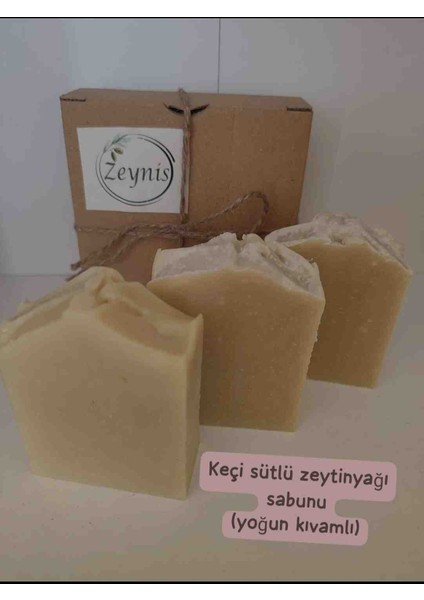 Keçi Sütlü Zeytinyağı Sabunu(3 Adet)Kuru Ve Karma Ciltler İçin