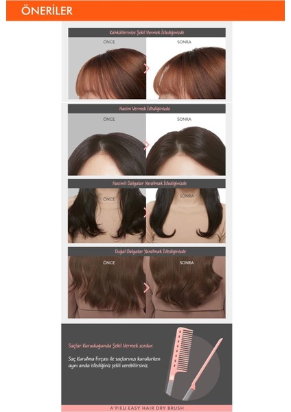 Saçlara Kolay Şekil Veren Saç Kurutma Fırçası modelleri