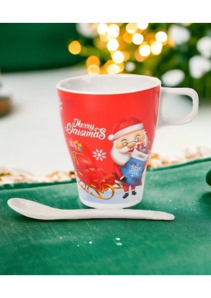 Seramik Işıklı Çam Ağacı Noel Baba Yılbaşı Kupa Bardak Seti fiyatları