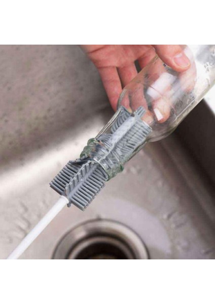 Go Ithalat Temizleme Silikon Uçlu Fırçası Biberon Şişe Termos Sürahi Kavazon Kettle Matara Fırçası indirimleri