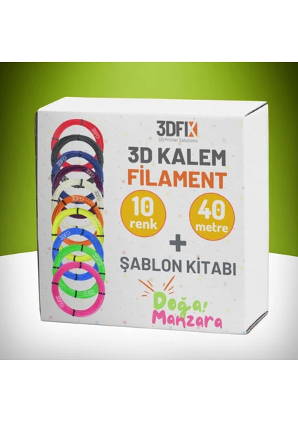 3D Kalem Filament + Doğa & Manzara Şablon Seti