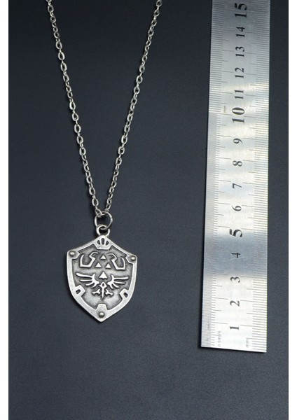 The Legend Of Zelda Kalkan Gümüş Kaplama Unisex Düz Zincir Kolye kod 750 fırsatları