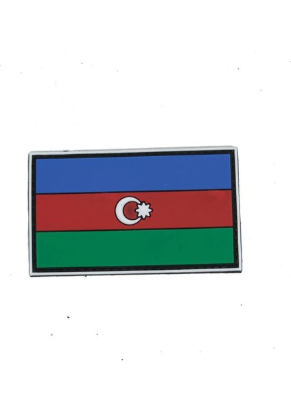 Azerbaycan Bayrak Slikon Peç Arkası Cırtlı (AZ06)
