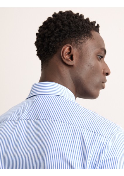 Saf Pamuklu Tailored Fit Uzun Kollu Gömlek