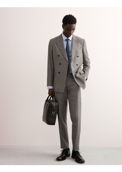 Saf Pamuklu Tailored Fit Uzun Kollu Gömlek