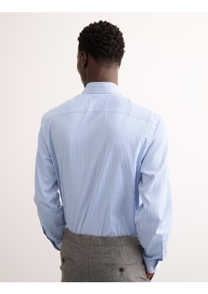 Saf Pamuklu Tailored Fit Uzun Kollu Gömlek