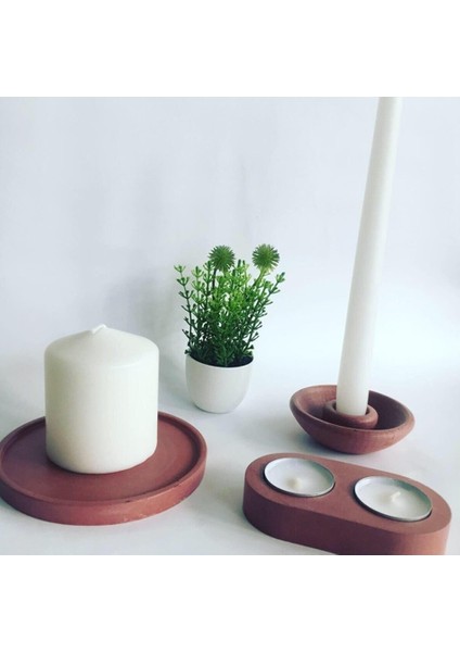 10CM Ikili Tealight Mumluk Silikon Kalıp K-1215 fırsatları