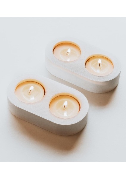 10CM Ikili Tealight Mumluk Silikon Kalıp K-1215 indirimleri